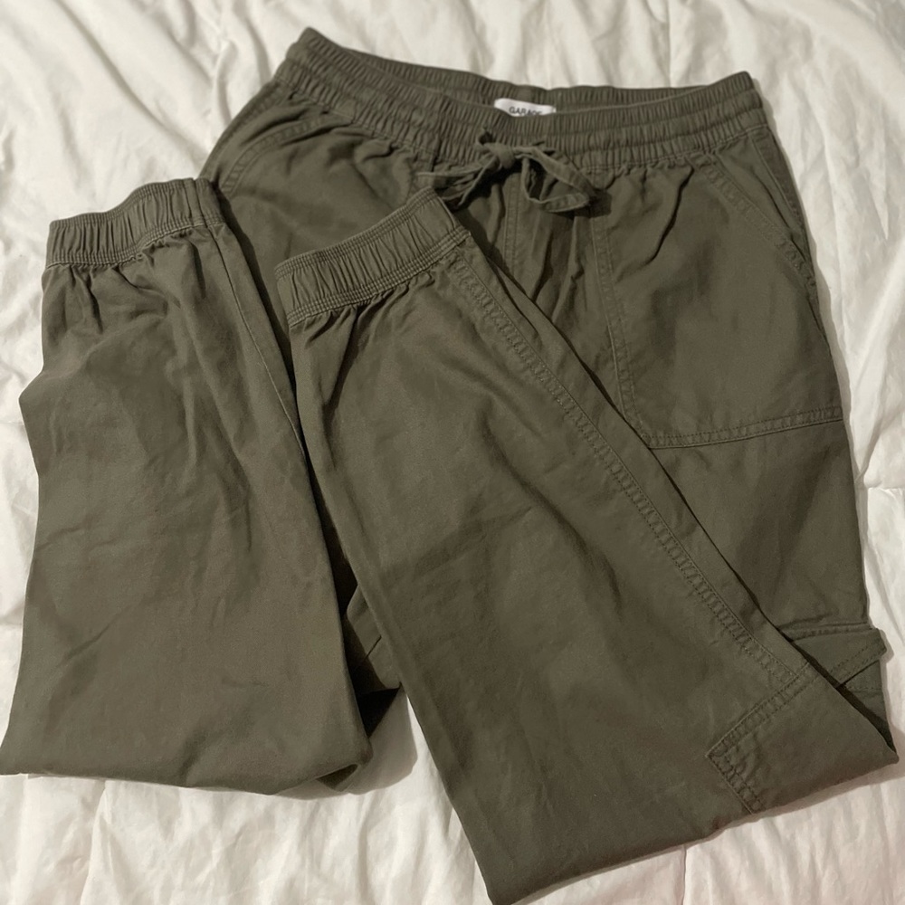 Army green joggers